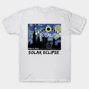 Art Solar Eclipse 2024 Totality April 8 Men Women Kids T-Shirt T-Shirt